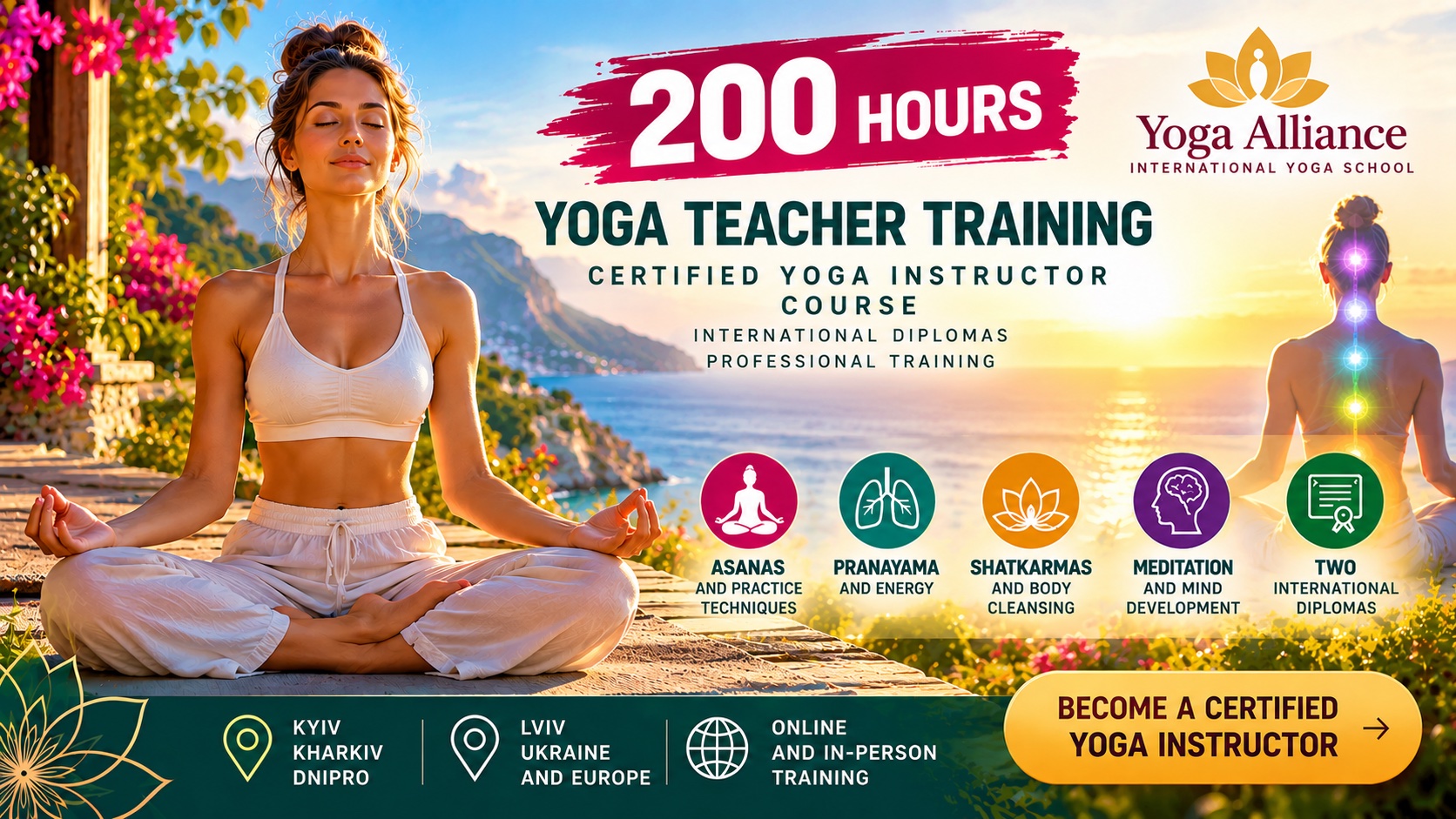 Online and In-Person Yoga Teacher Training: Yoga Instructor Course, Mula Bandha, Shatkarmas and Professional Certification